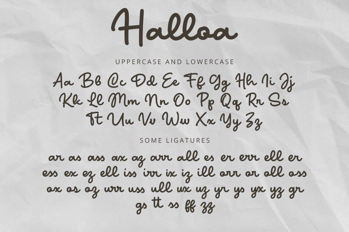 Halloa Monoline Script Font
