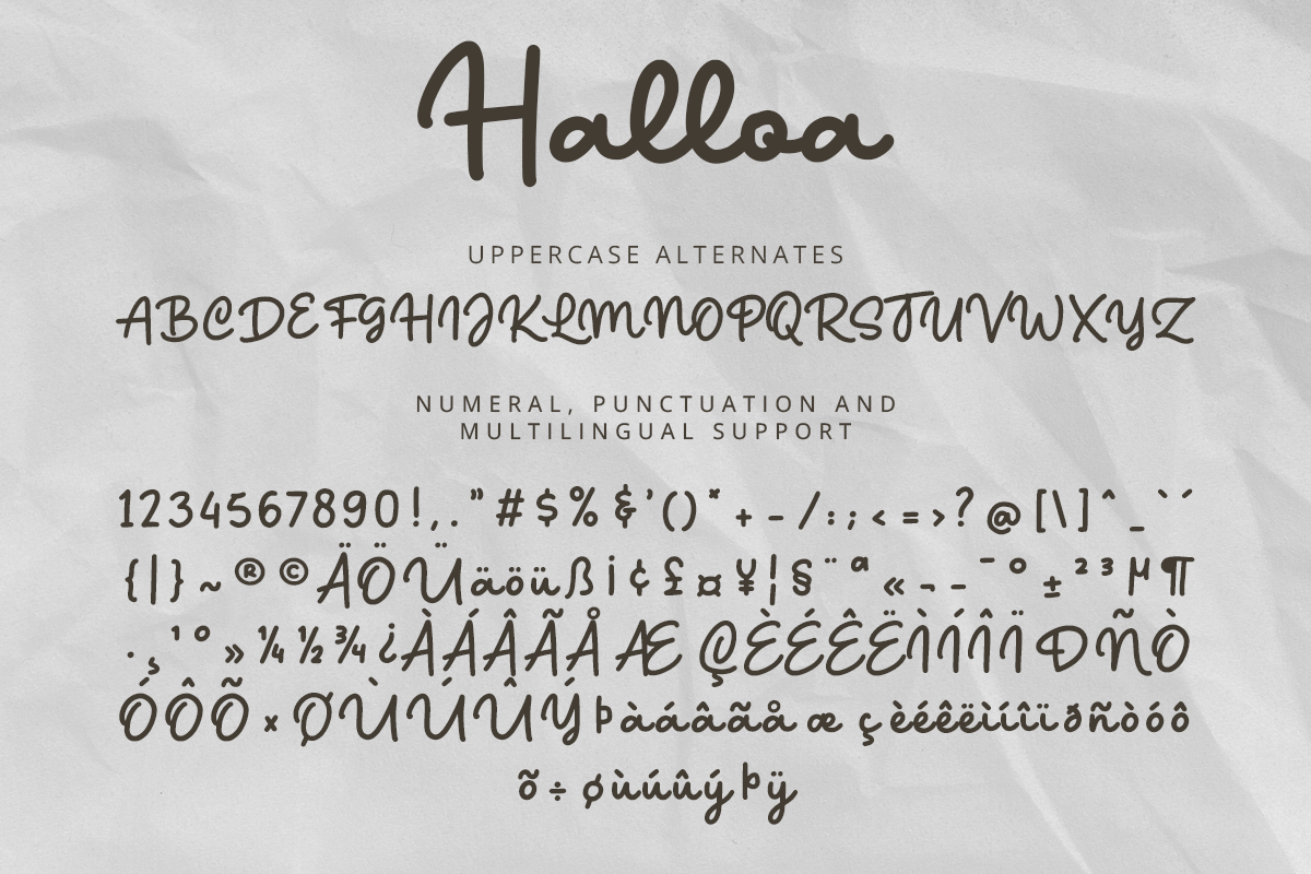 Halloa Monoline Script Font
