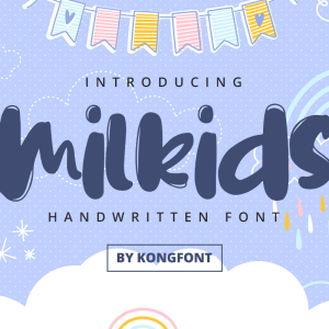 Milkids Modern Kids Font