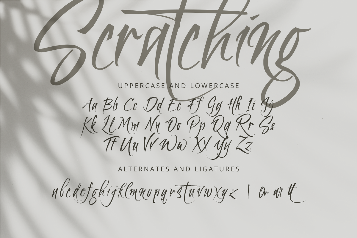 Scratching handwritten Font