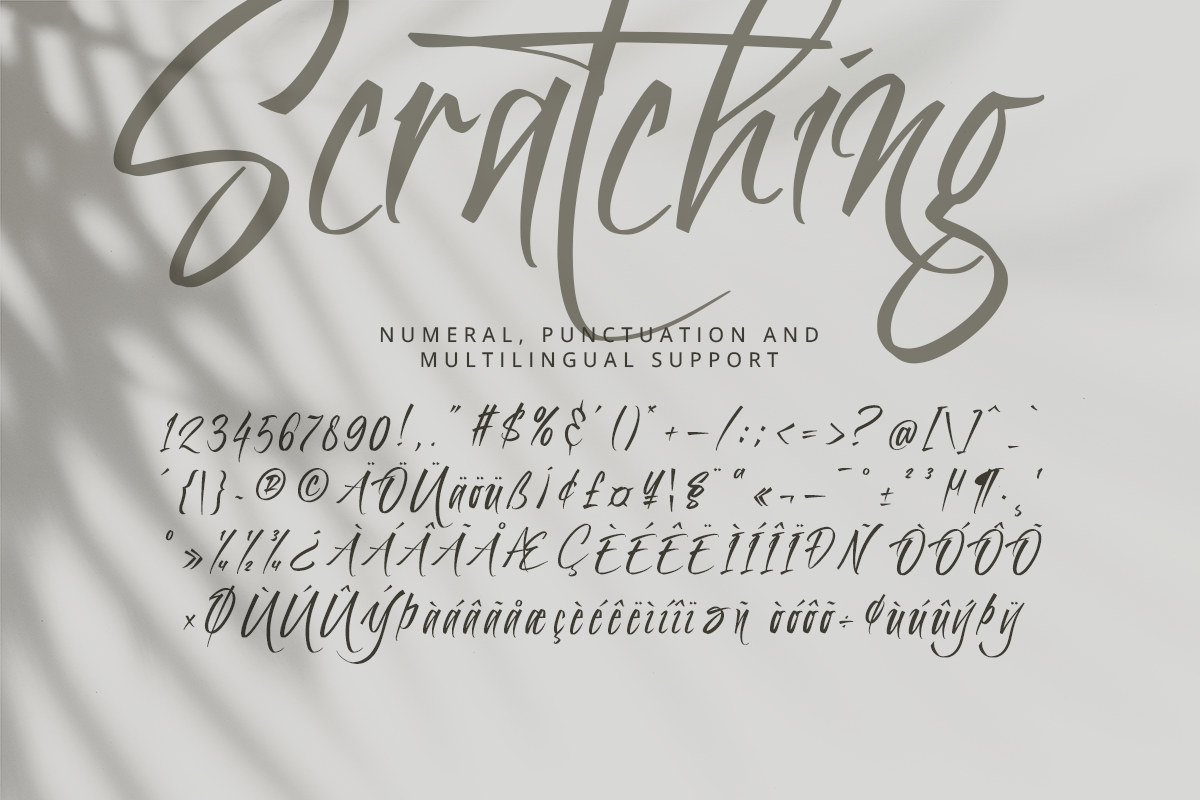 Scratching handwritten Font