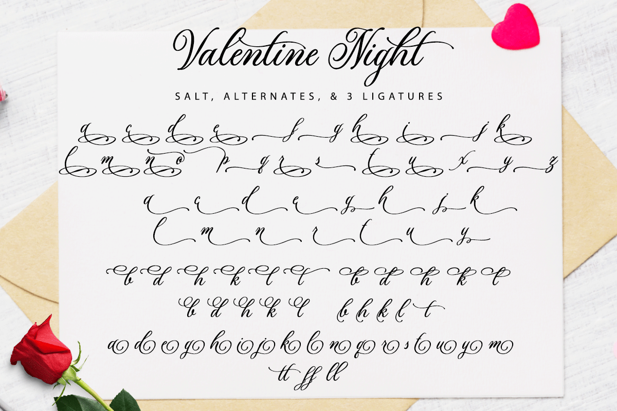 Valentine Night Classy Valentine Font - Image 7