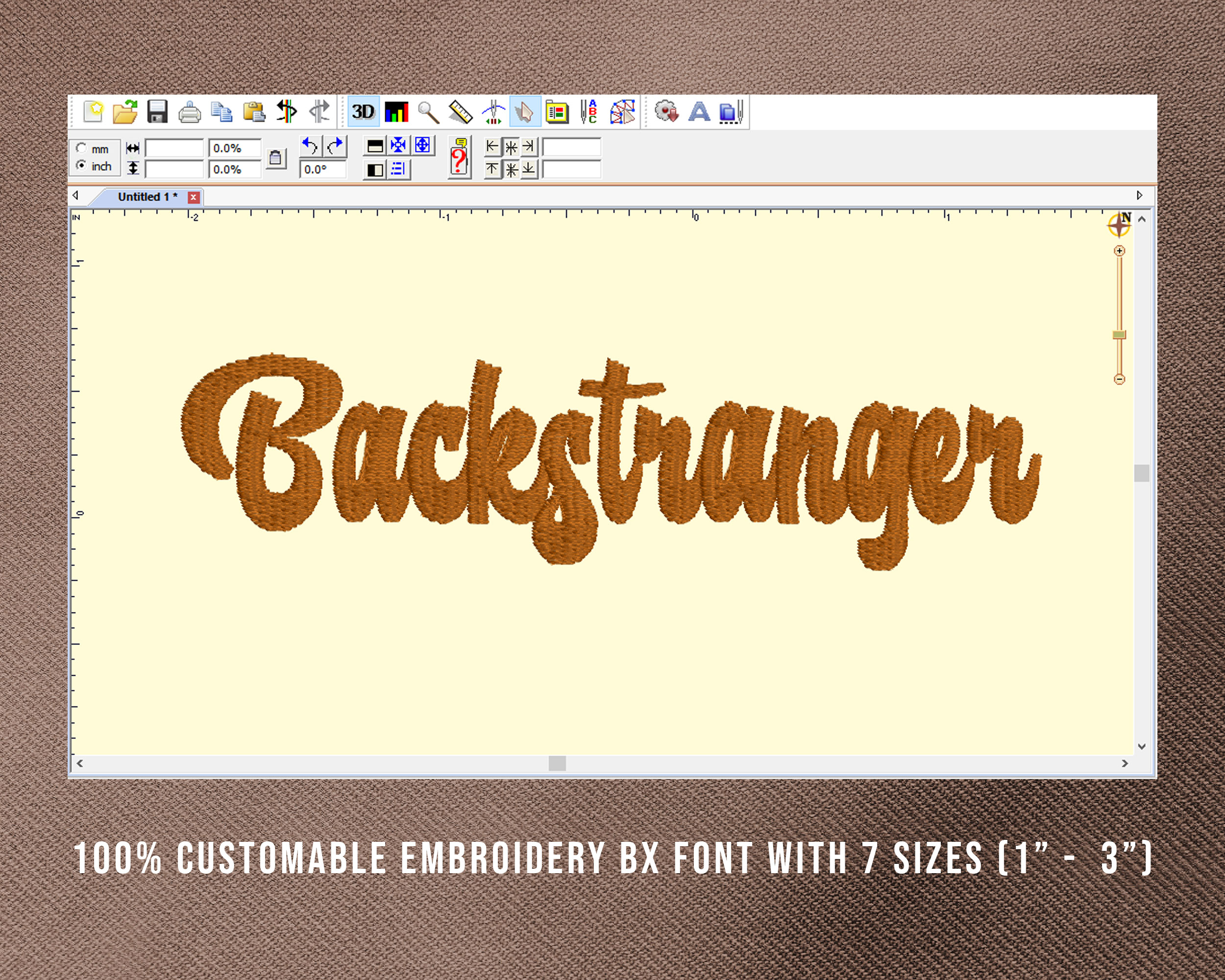 Backstranger Embroidery Font, Embroidery Handwriting Font, Retro Embroidery Fonts, Backstranger Font For Embroidery, Embroidery Retro Font - Image 11
