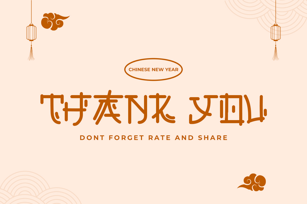 Chinese New Year Modern Chinese Font - Image 9