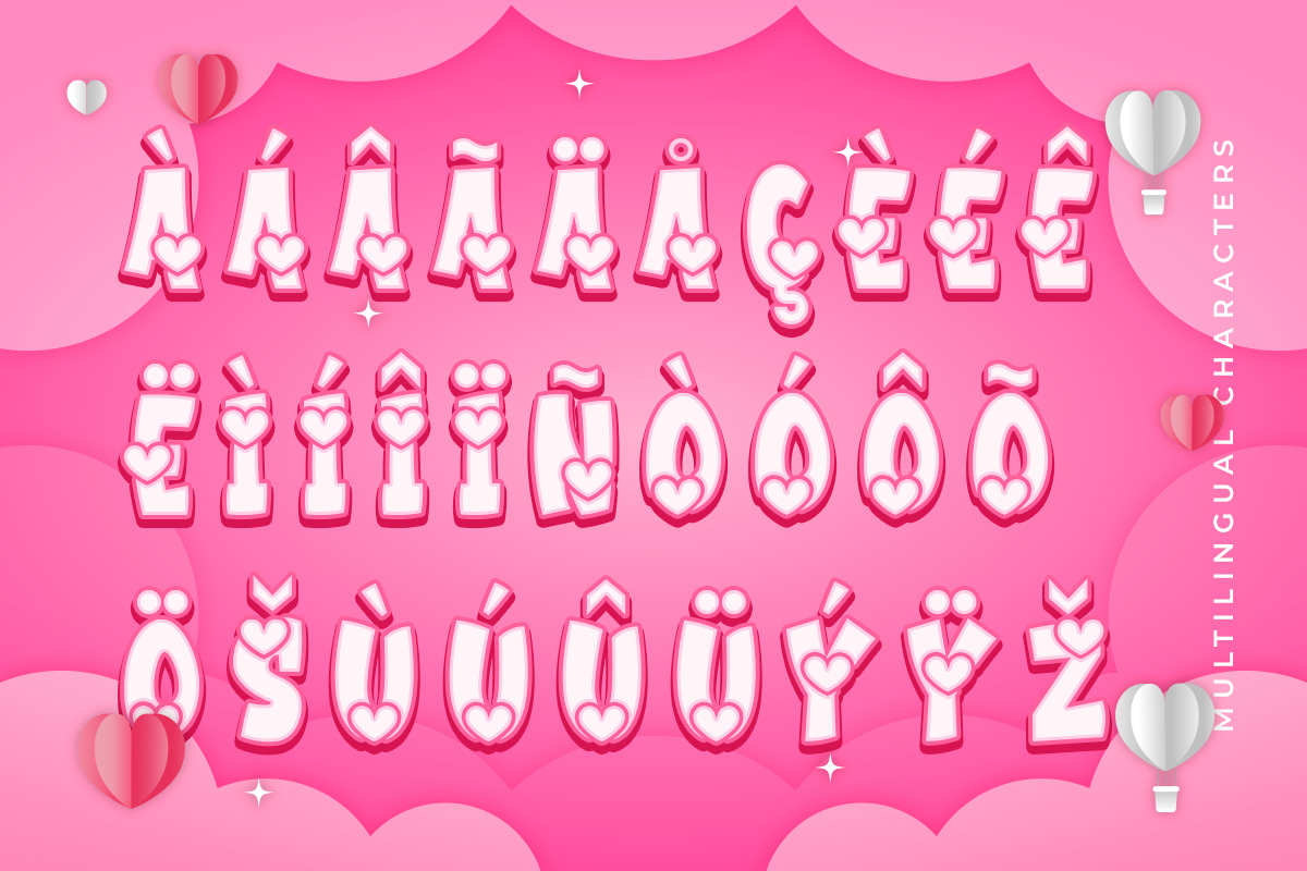 Couple Valentine Modern Decorative Font - Image 8