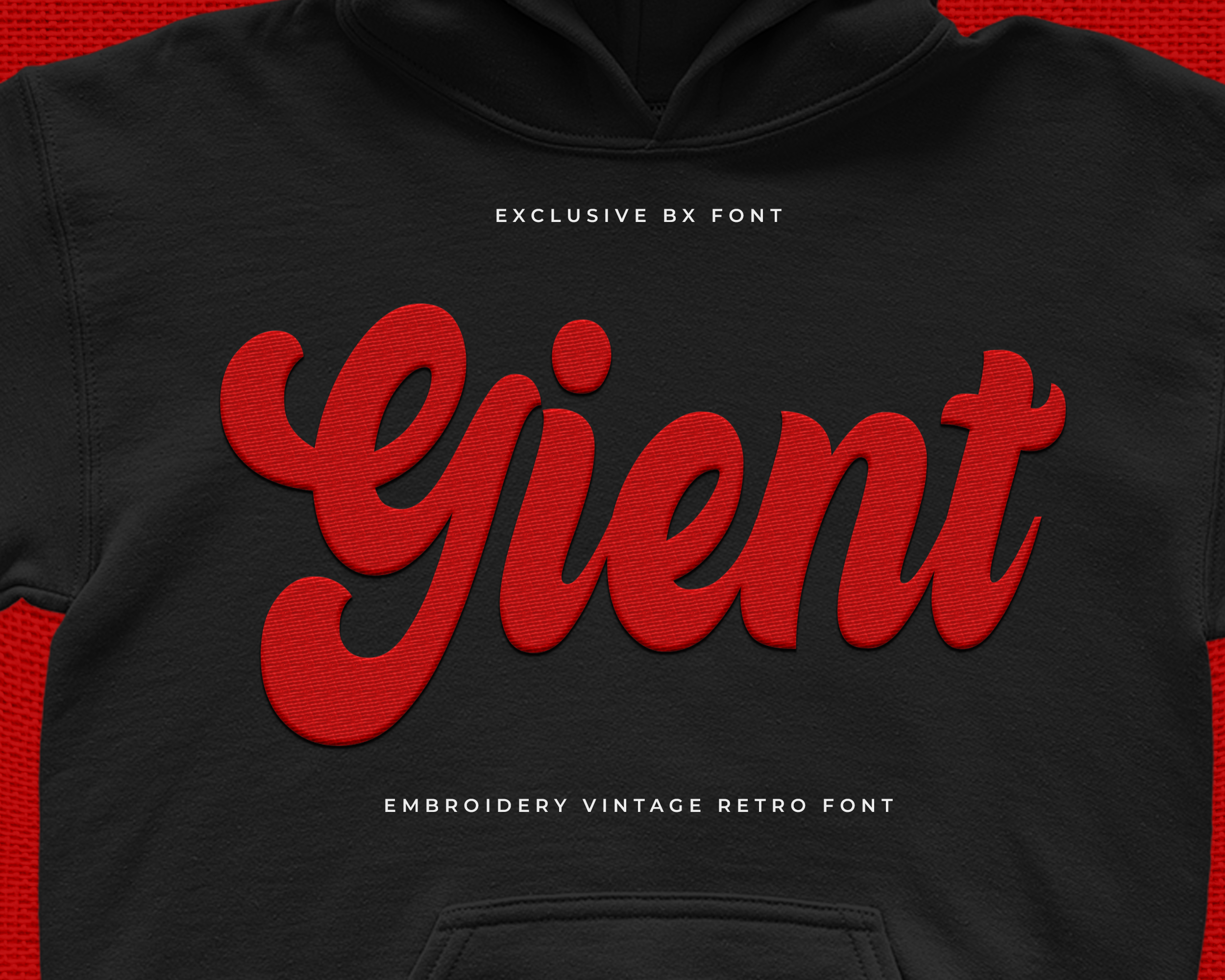 Gient Embroidery Font, Embroidery Handwriting Font, Retro Embroidery Fonts, Gient Font For Embroidery, Embroidery Retro Font - Image 3