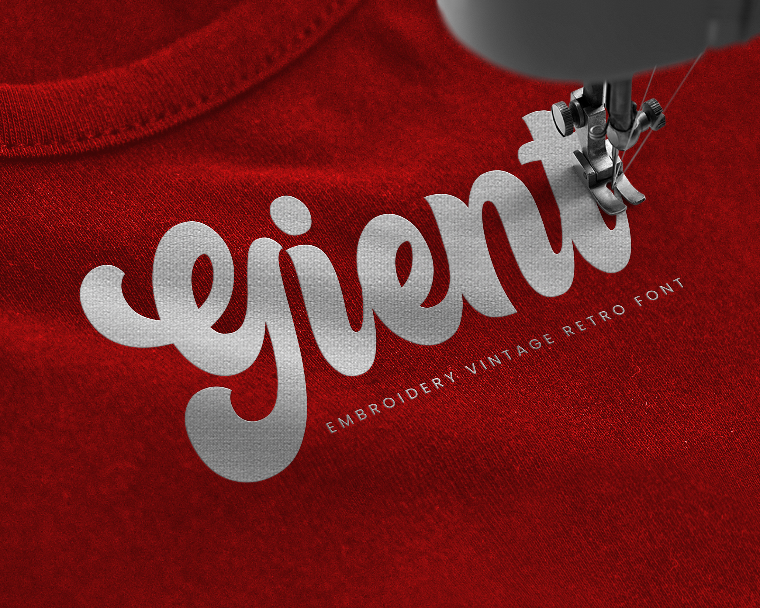 Gient Embroidery Font, Embroidery Handwriting Font, Retro Embroidery Fonts, Gient Font For Embroidery, Embroidery Retro Font - Image 4