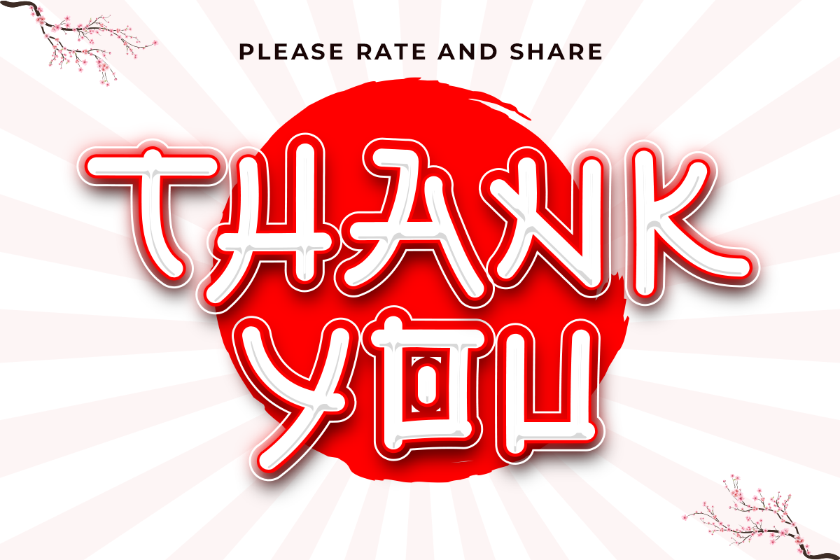 Japan Kimono Modern Japanese Font - Image 9