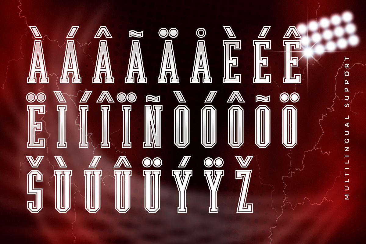 Jersey Modern Display Sport Font - Image 8