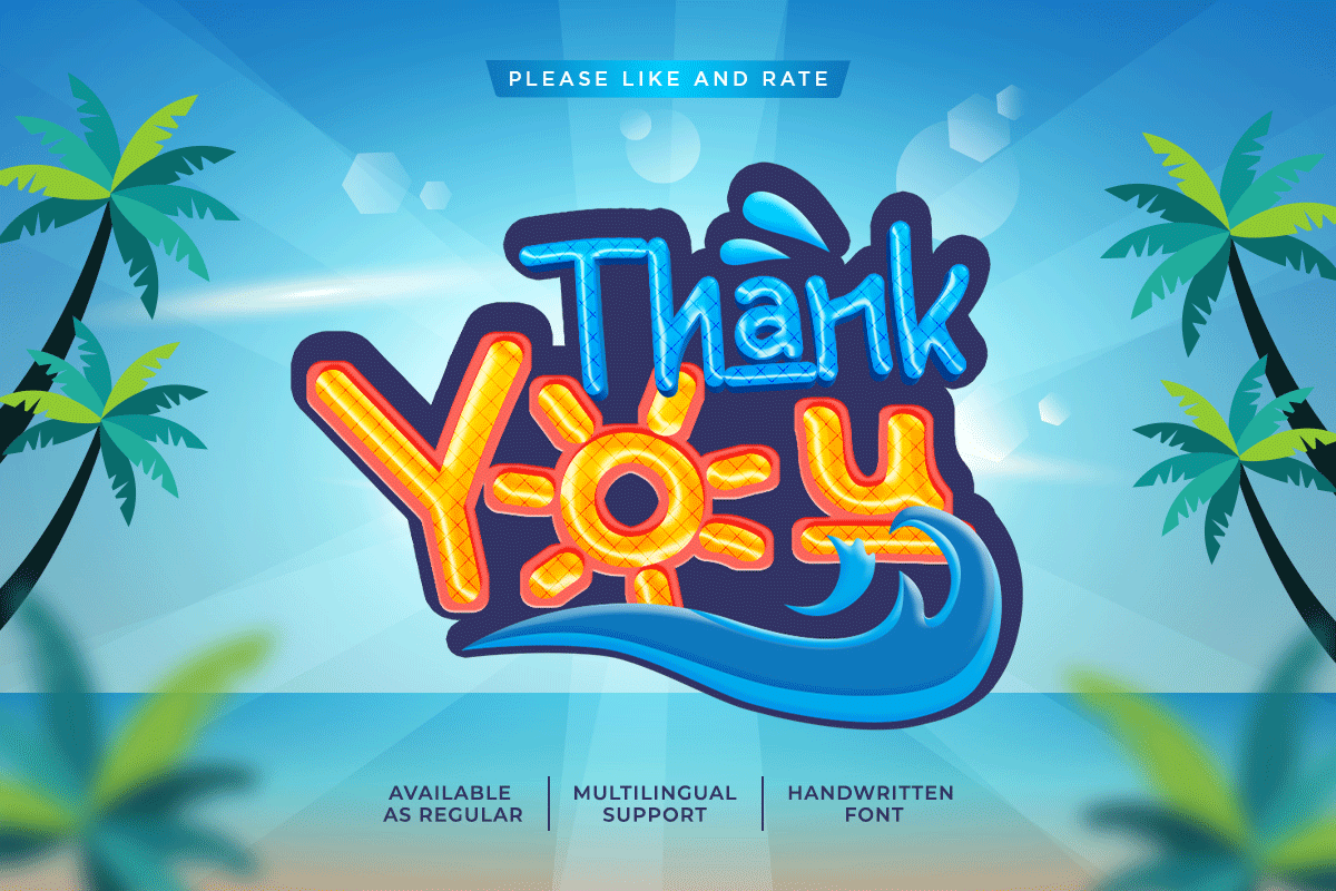 Pop Sunshine Modern Decorative Summer Font - Image 8