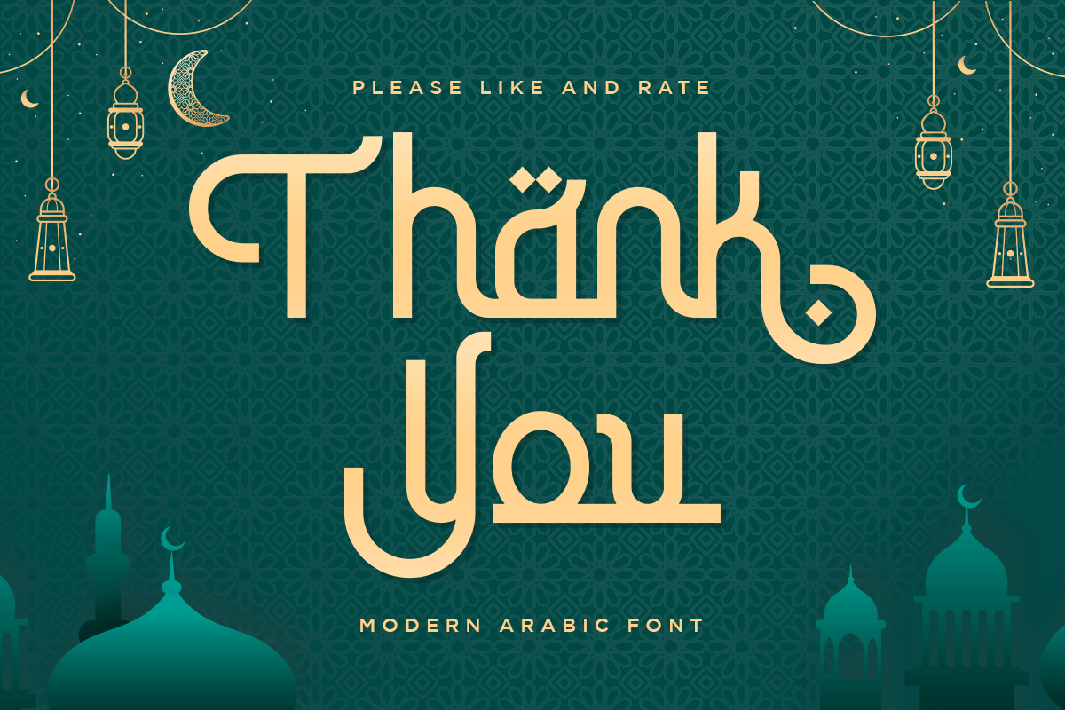 Ramadhan Kareem Modern Arabic Font - Image 8