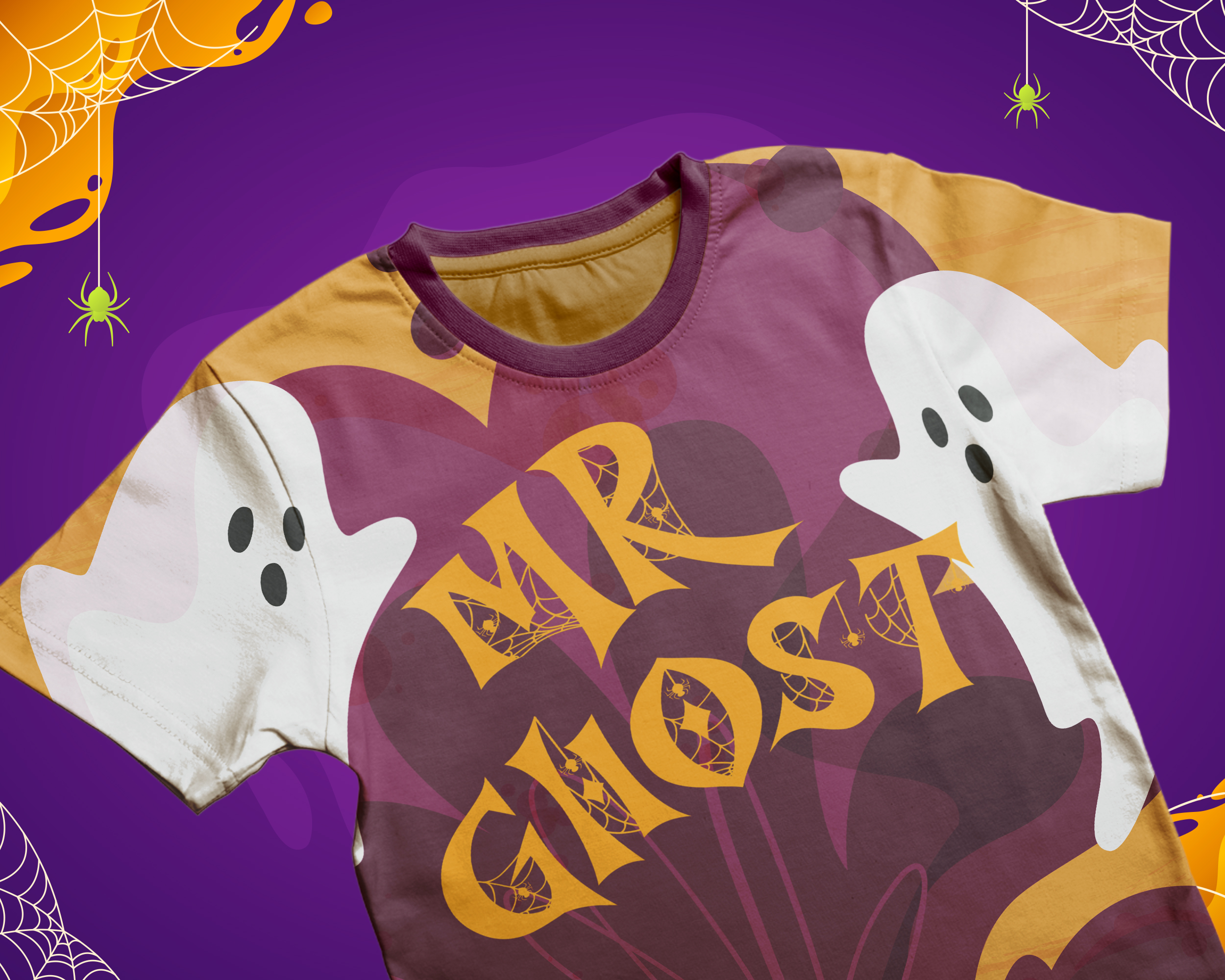 Decorative Tree Night Spider Webs Font - Image 5