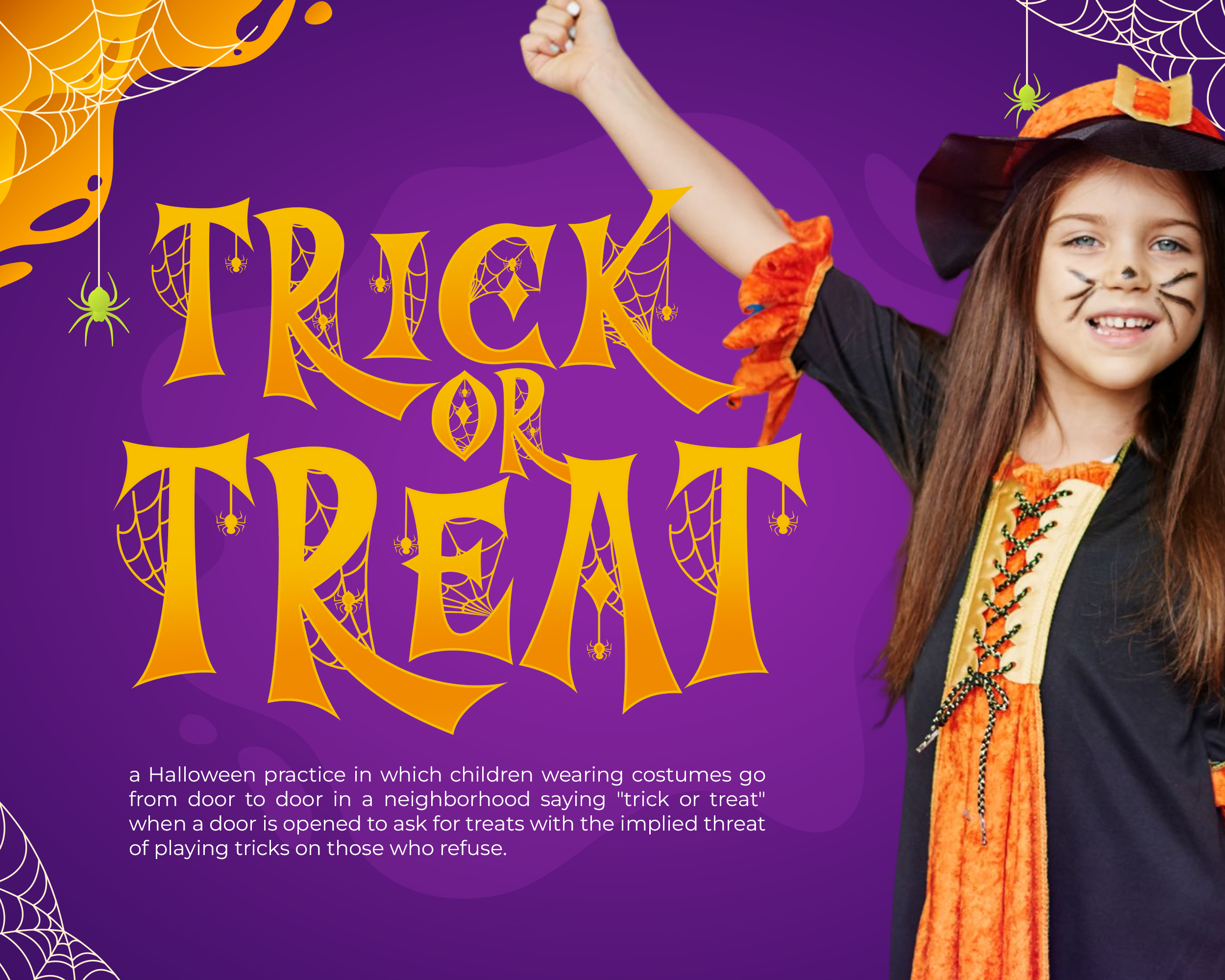 Decorative Tree Night Spider Webs Font - Image 8