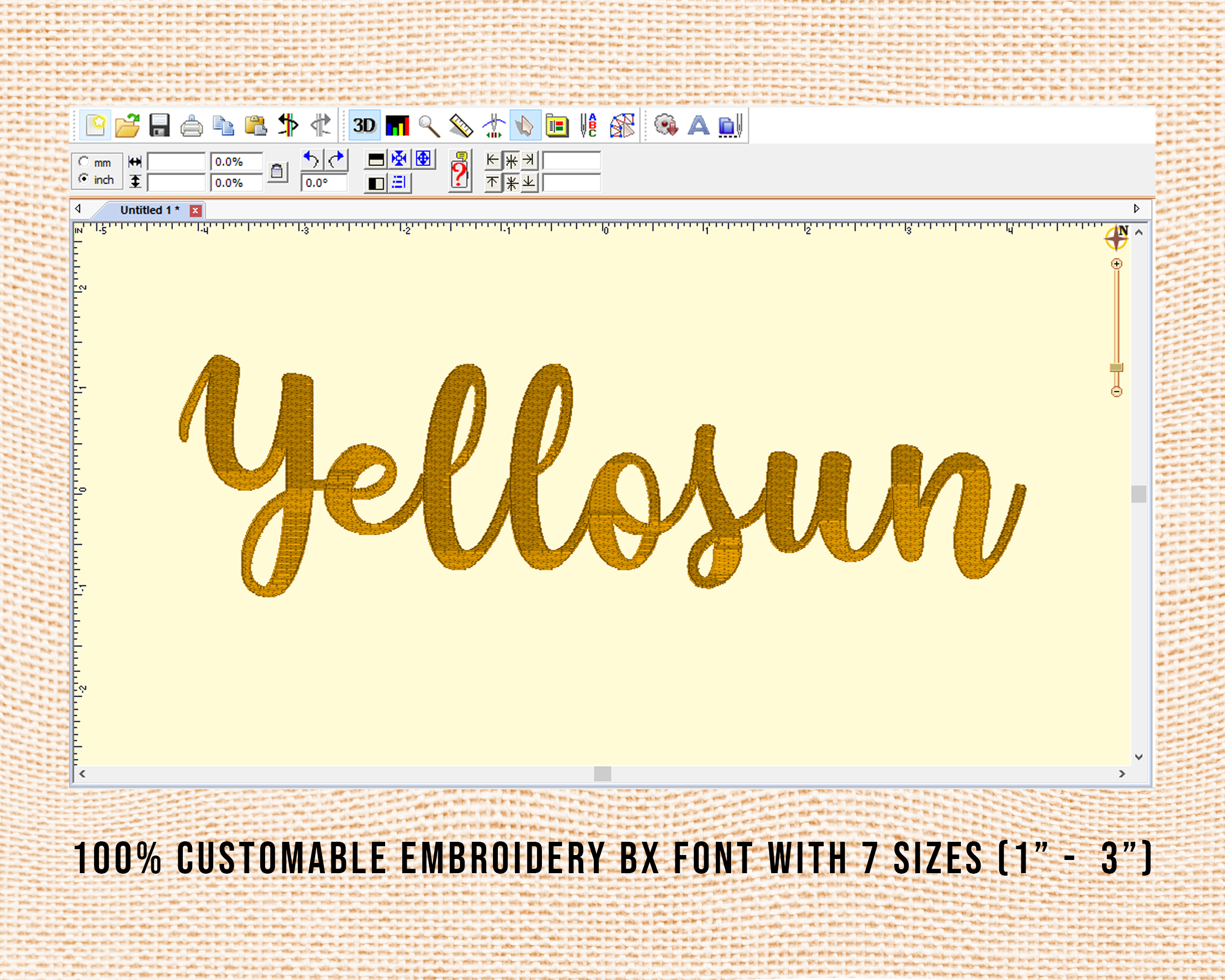 Yellosun Embroidery Font, Embroidery Handwriting Font, Bx Embroidery Fonts, Yellosun Font For Embroidery, Embroidery Script Font - Image 11