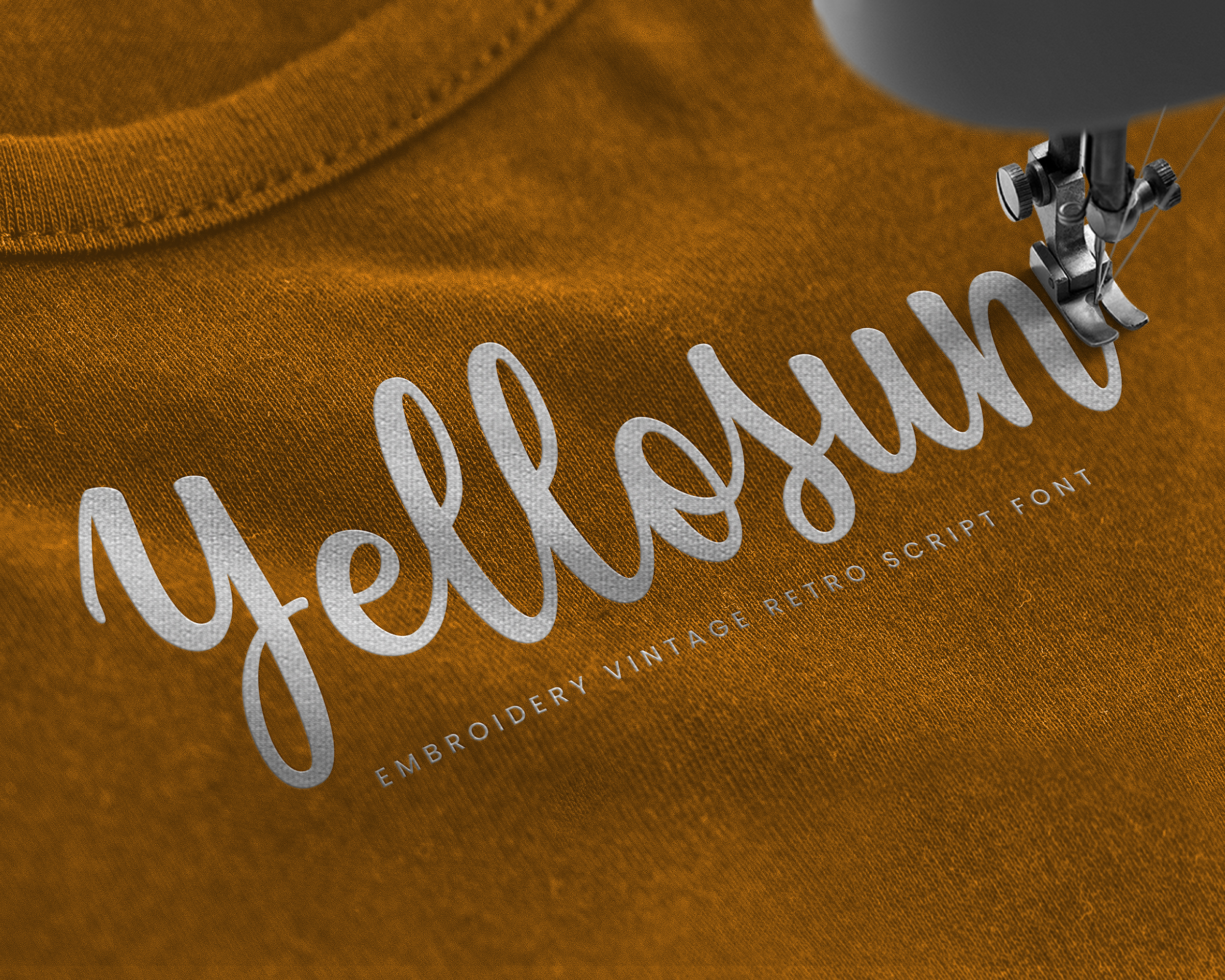Yellosun Embroidery Font, Embroidery Handwriting Font, Bx Embroidery Fonts, Yellosun Font For Embroidery, Embroidery Script Font - Image 9