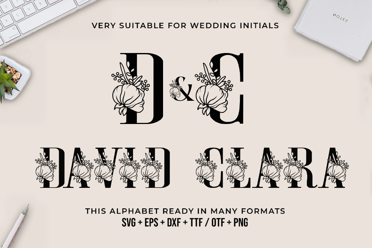 Modern Monogram Flower Alphabet - Image 8