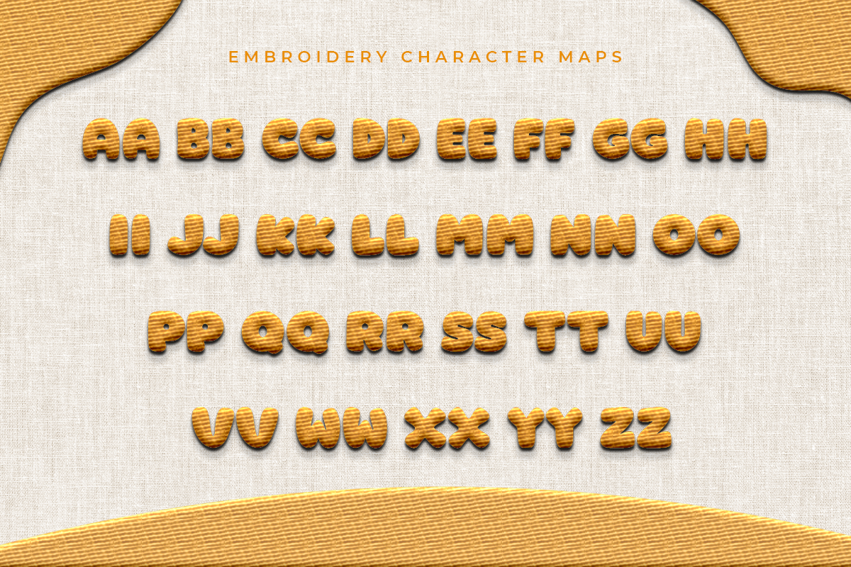 Cheese Embroidery Font, Embroidery Display Font, Modern Embroidery Fonts, Cheese Font For Embroidery, Embroidery Kids Font - Image 7