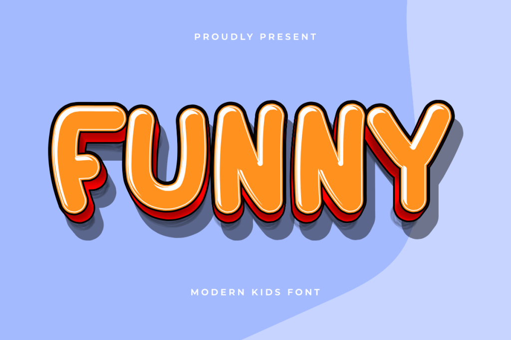 Funny Modern Kids Font Font Kong