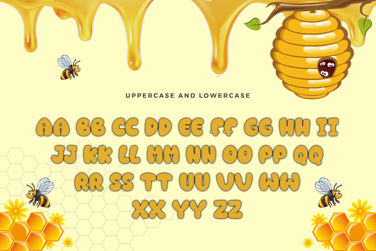 Honey Bee Modern Kids Font - Image 6