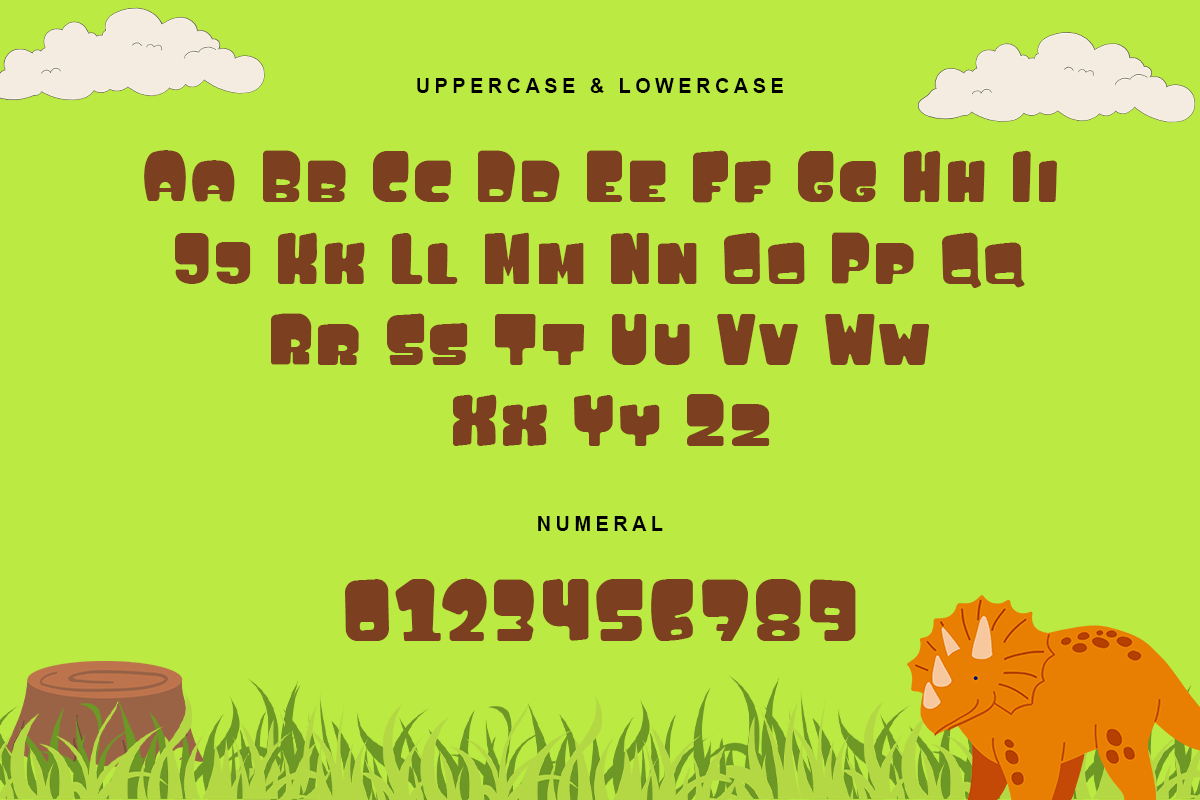 Dino World Modern Kids Font - Image 6