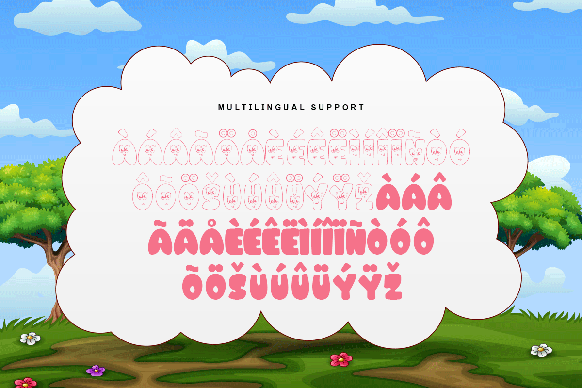 Larva Pink Modern Kids Font - Image 8
