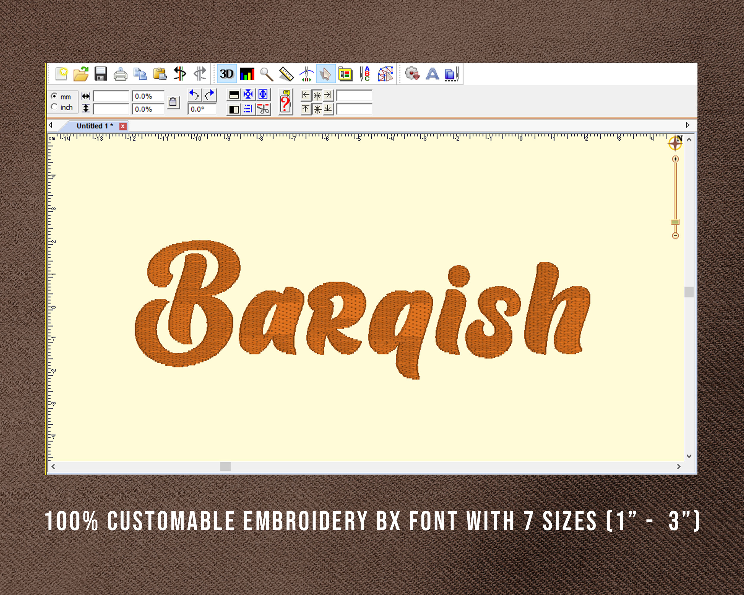 Barqish Embroidery Font, Embroidery Vintage Font, Modern Embroidery Fonts, Barqish Font For Embroidery, Embroidery Retro Font - Image 11
