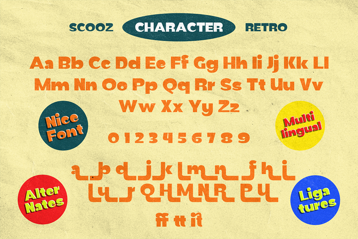 Scooz Modern Display Retro Vintage Font - Image 3