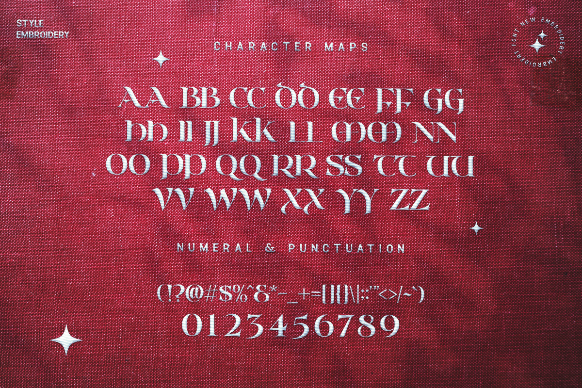 Zasqea Embroidery Display Font, Embroidery Font, Bx Embroidery Fonts, Zasqea Font For Embroidery, Embroidery Display Font, Embroidery Bx Font, Modern Embroidery Display Font - Image 5