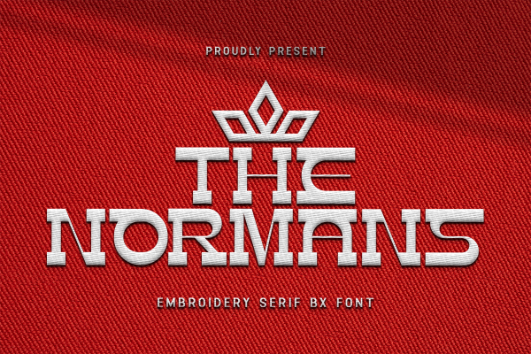 The Normans Embroidery Serif Font, Embroidery Font, Bx Embroidery Fonts, The Normans Font For Embroidery, Embroidery Serif Font, Embroidery Bx Font, Modern Embroidery Serif Font - Image 2