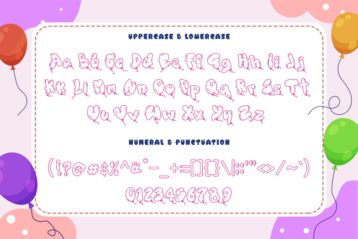 Baloons Modern Classy Kids Bubble Font - Image 5