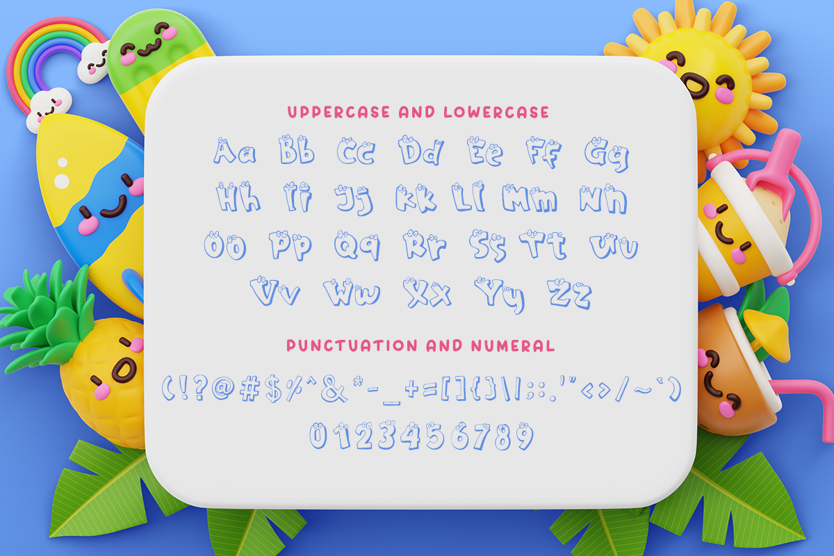 Giggle Eyes Modern Unique Kids Font - Image 5