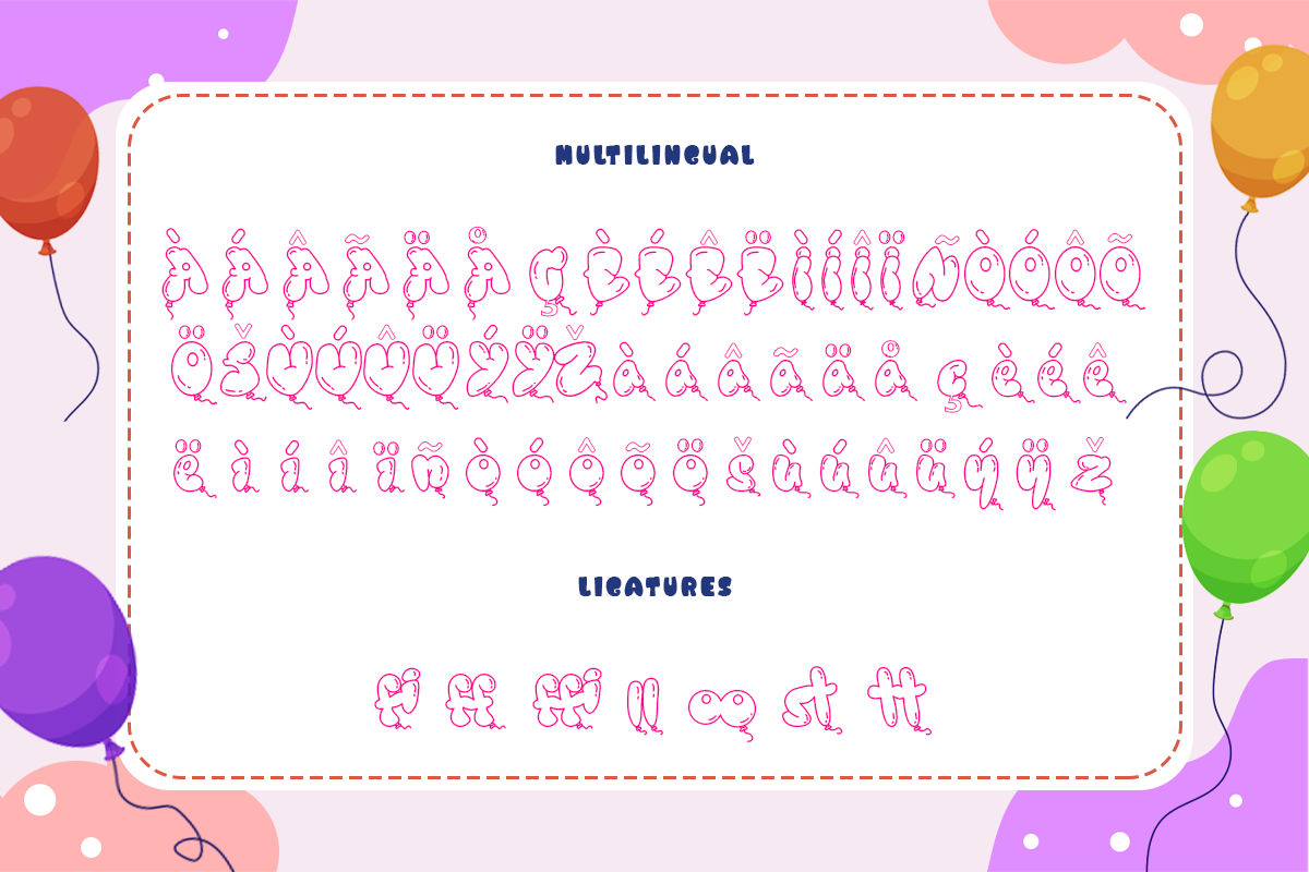 Baloons Modern Classy Kids Bubble Font - Image 6