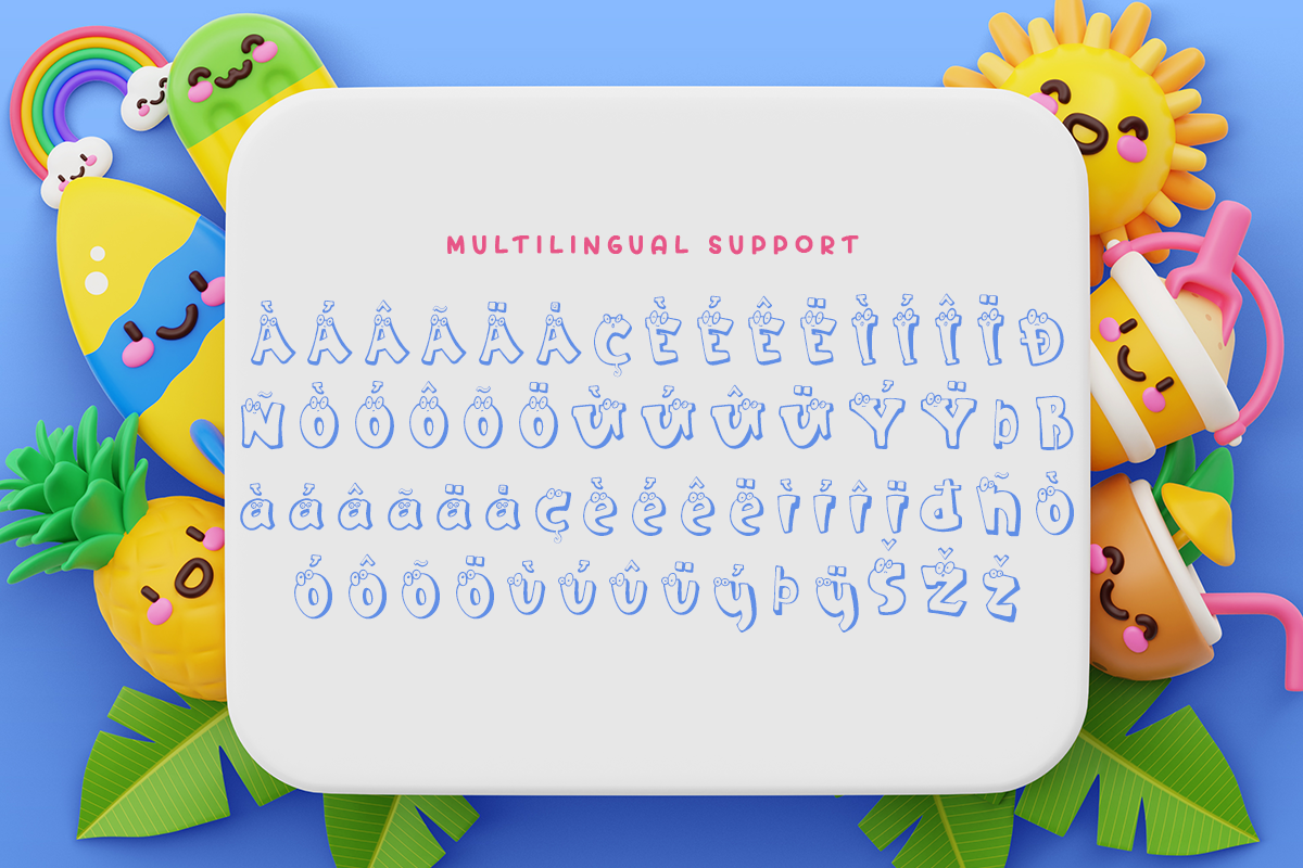 Giggle Eyes Modern Unique Kids Font - Image 6