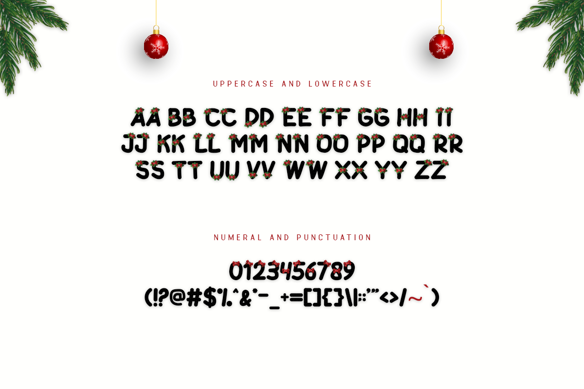Christmas Bow Modern Decorative Christmas Font 100% FREE - Image 8