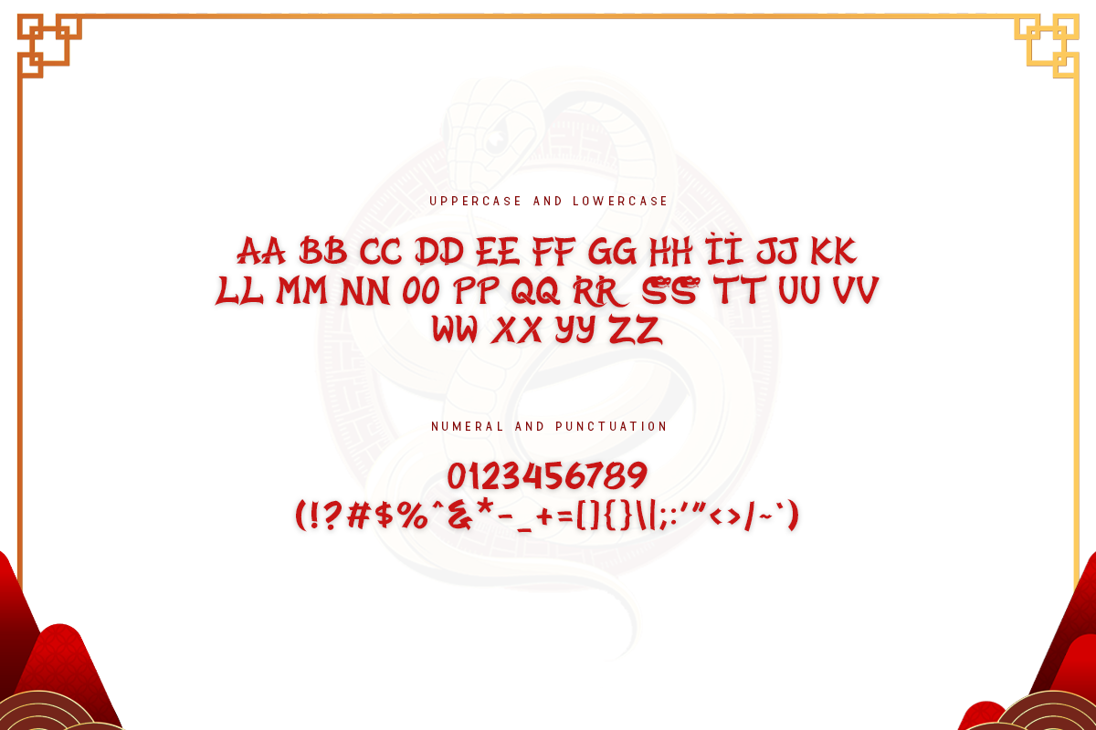 Snake Dynasty A Modern Display Chinese Font - Image 5