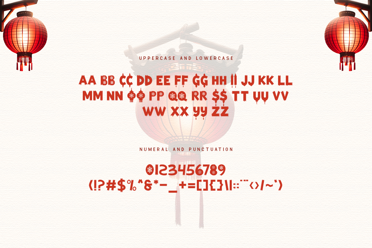 Chinese Lampion A Modern Display Chinese Font - Image 5