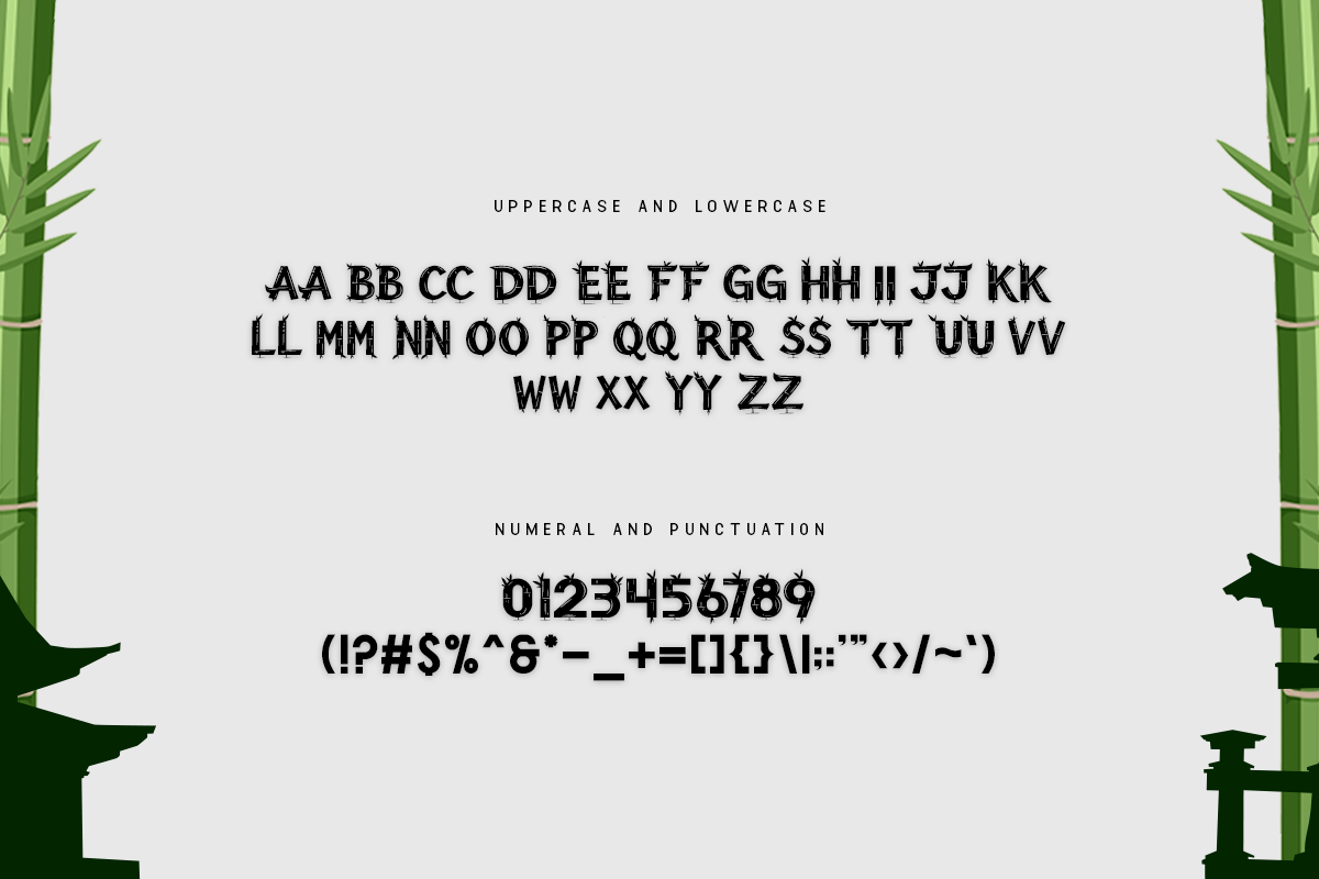 Chinese Bamboo A Modern Display Chinese Font - Image 5