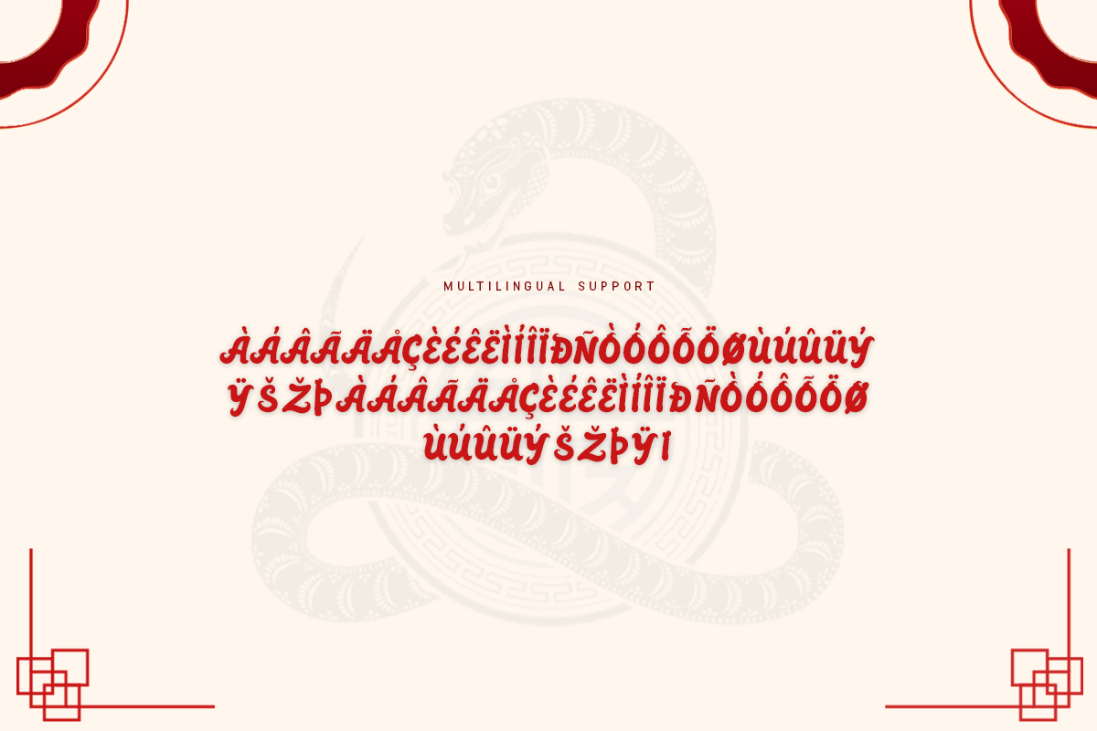 Snake Whisper A Modern Display Chinese Font - Image 6