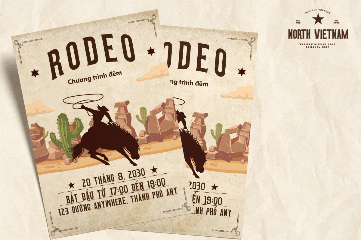 North Vietnam A Modern Western Display Font - Image 4