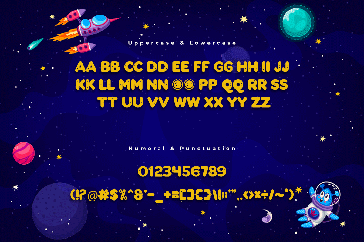 Cosmo Corner A Modern Space Kids Font - Image 5