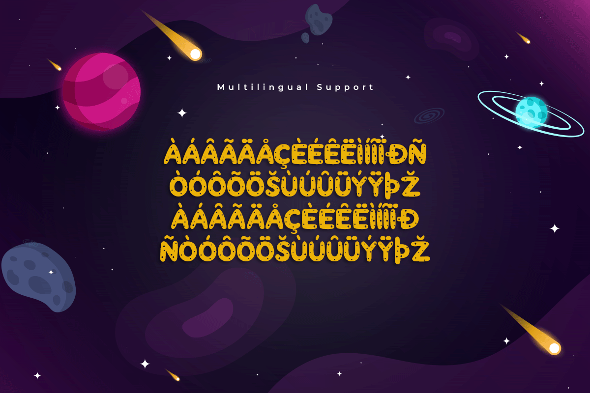 Comet A Modern Space Kids Font - Image 6