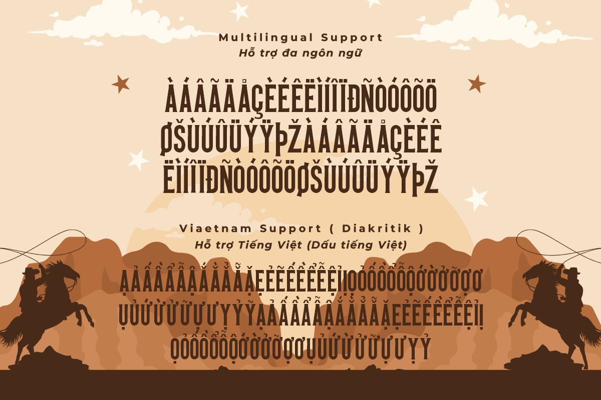 North Vietnam A Modern Western Display Font - Image 6