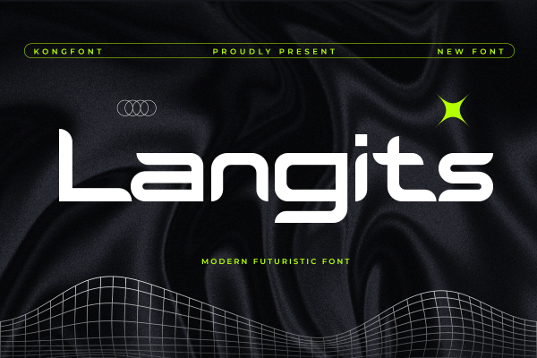 Langits Modern Classy Display Futuristic Font - Image 2