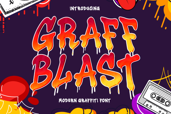 Graff Blast A Modern Graffiti Font - Image 2