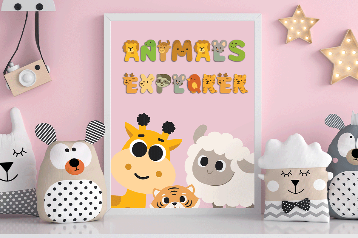 Baby Animals Modern Decorative Font - Image 3