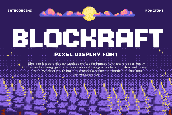 Blockraft A Modern Pixel Display Font - Image 2