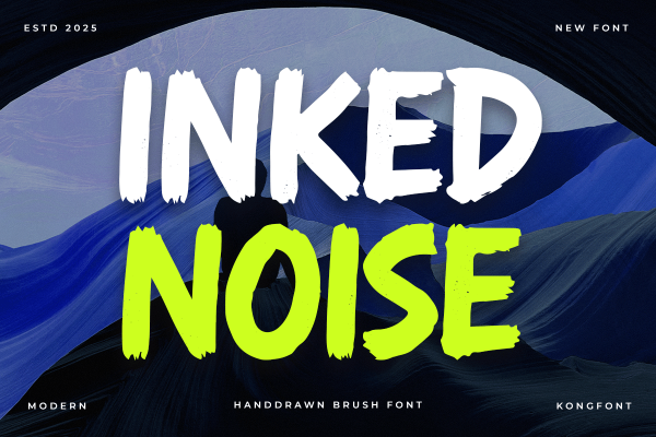 Inked Noise A Modern Brush Font - Image 2