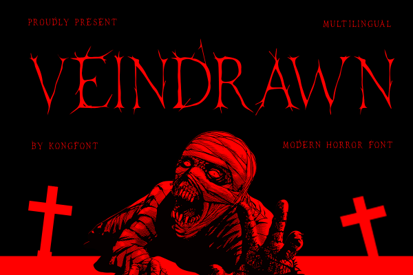 Veindrawn A Modern Horror Font - Image 2