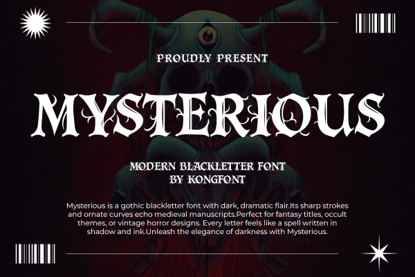 Mysterious A Modern Blackletter Font - Image 2