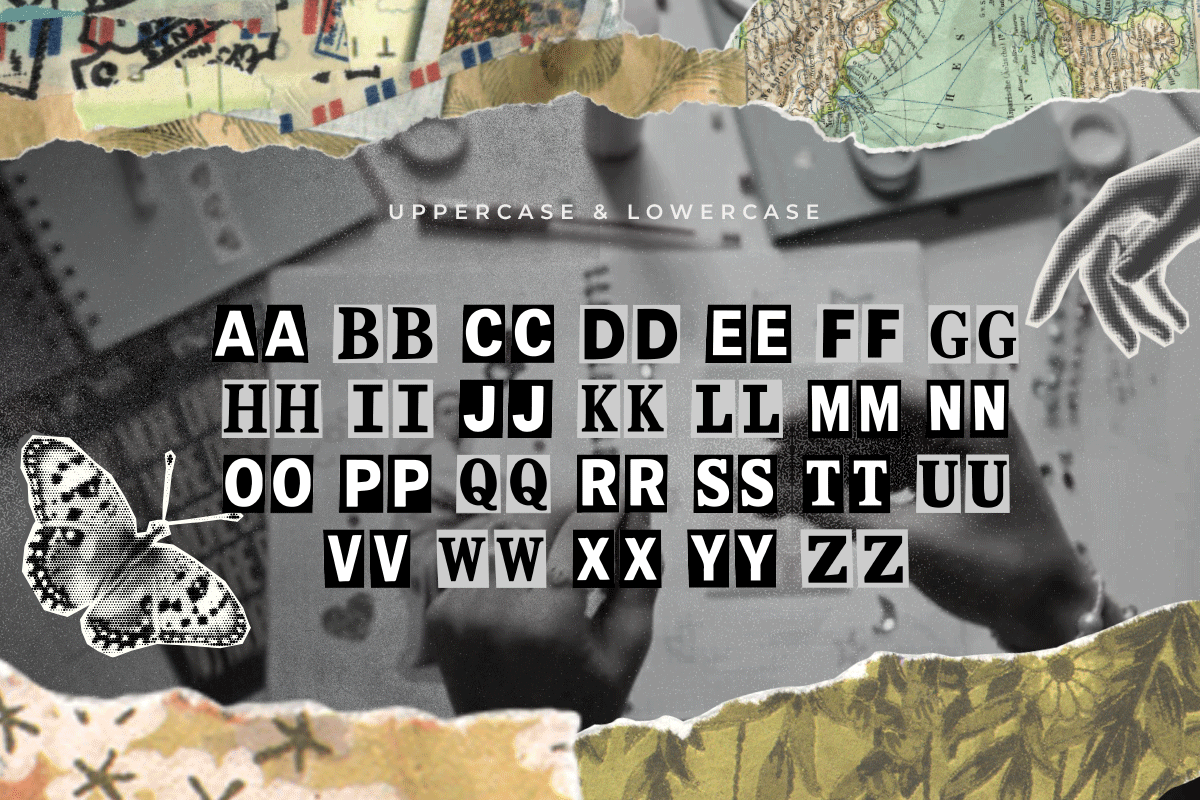 Rejected Tape A Modern Display Cutout Font - Image 5